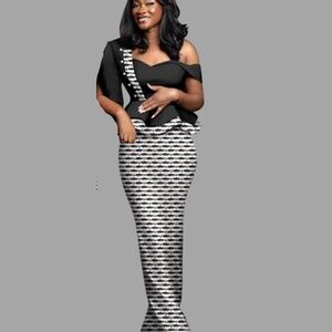 Afripride Off The Shoulder Pencil Skirt Dress